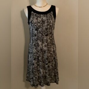 Perceptions Black & White Patterned Maxi Dress